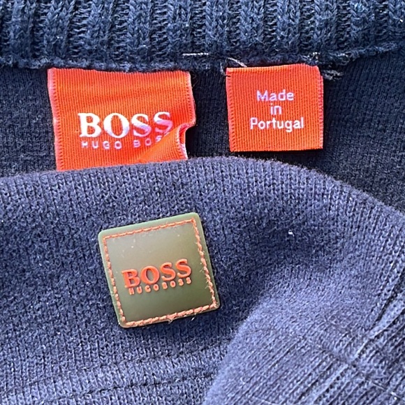 Hugo Boss cotton-blend navy sweater L-XL - Picture 6 of 10